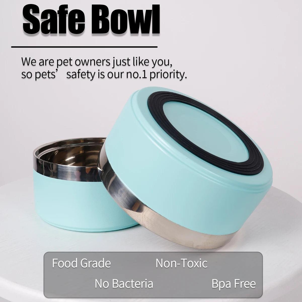 Non-Slip Stainless Steel Pet Bowl
