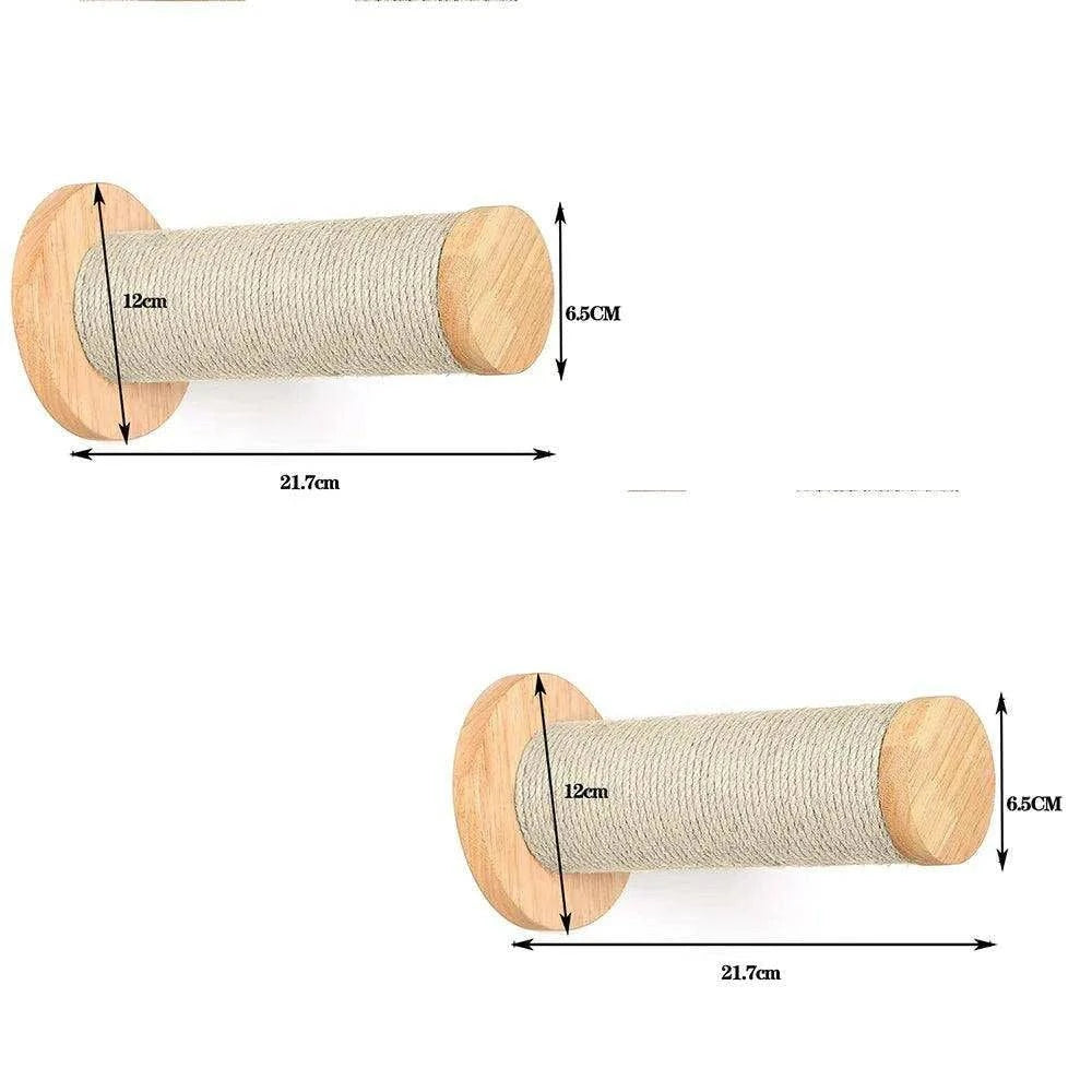 Wall-Mounted Cat Climbing TreeDescription:
Transform your home into a feline paradise with this cat tree. Featuring climbing shelves, a hammock, and a cozy house, your kitten will love their newRegal Pet PalaceRegal Pet PalaceWall-Mounted Cat