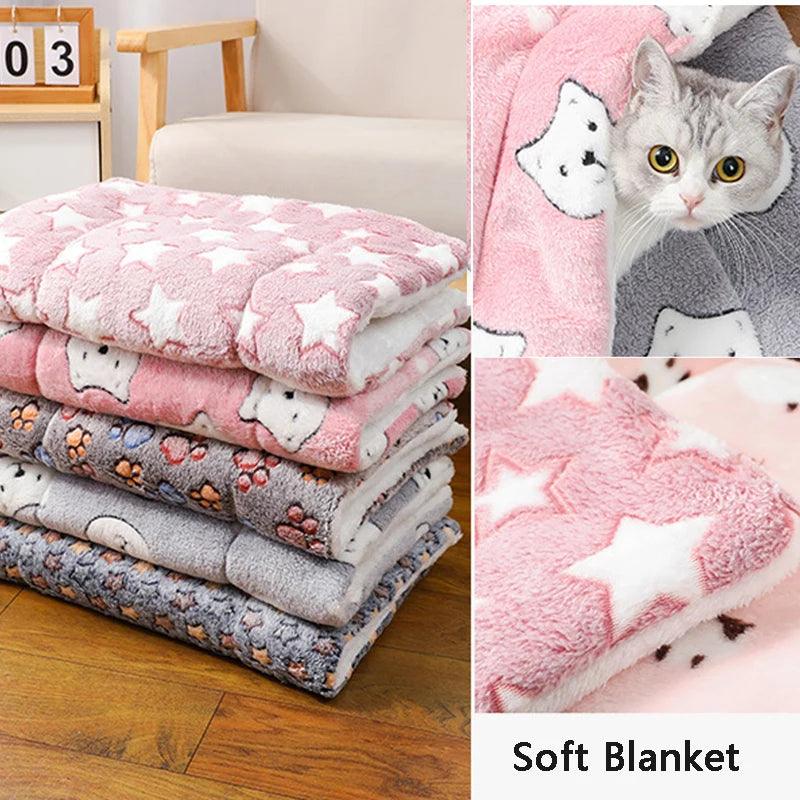 Cozy Flannel Cat Sleeping Mat