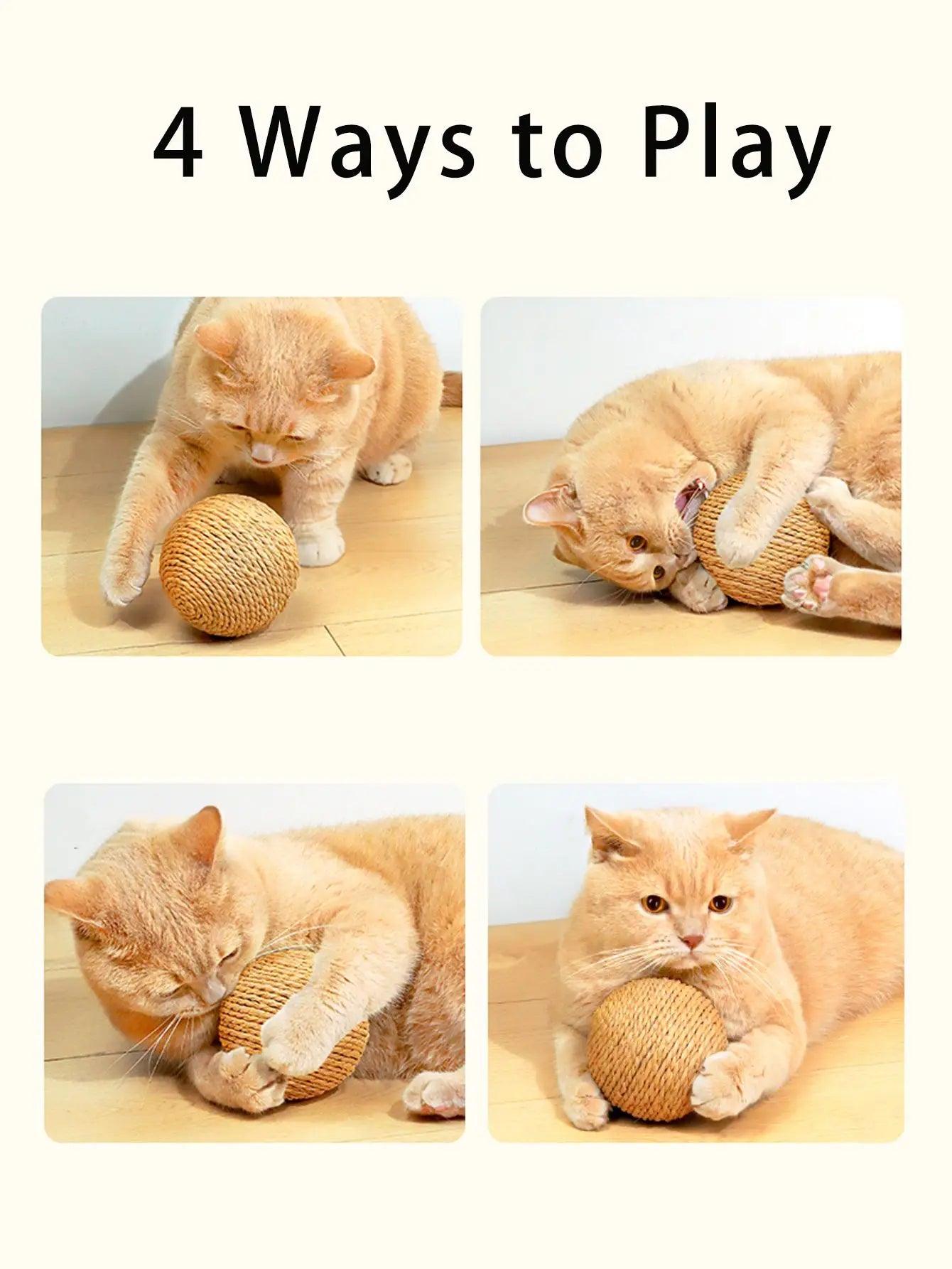 Interactive Sisal Cat Ball