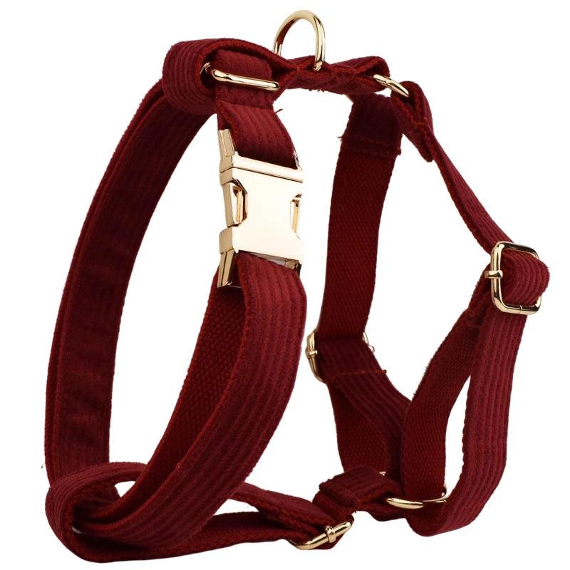 Wine Red Corduroy Dog Set
