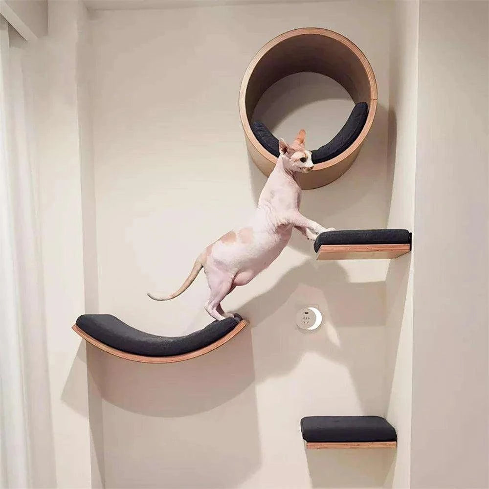 Wall Mounted Cat TreeDescription:
Give your cat the ultimate climbing adventure with this sleek wall-mounted cat tree. Perfect for active felines, it saves space and adds style while keRegal Pet PalaceRegal Pet PalaceWall Mounted Cat Tree
