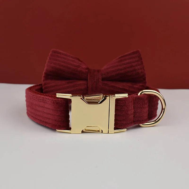 Wine Red Corduroy Dog Set