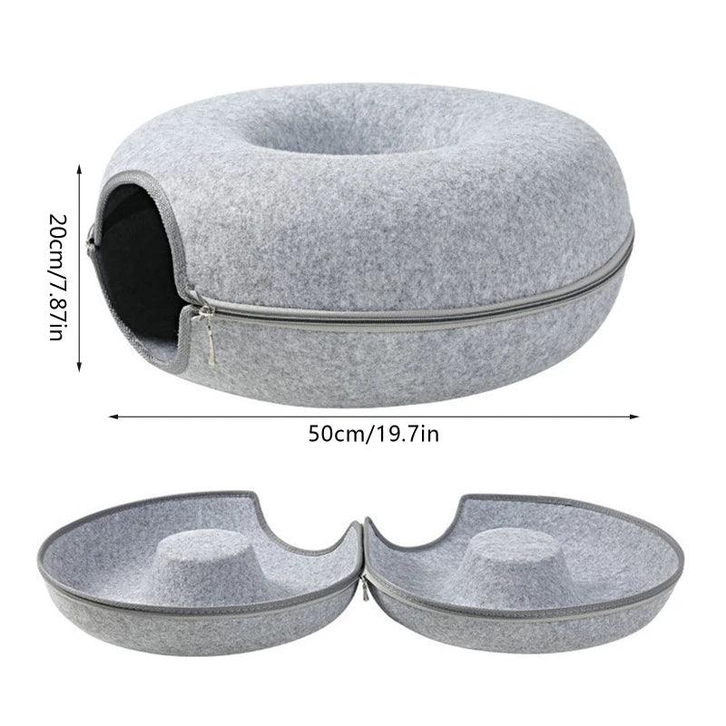2-in-1 Cozy Cat Tunnel