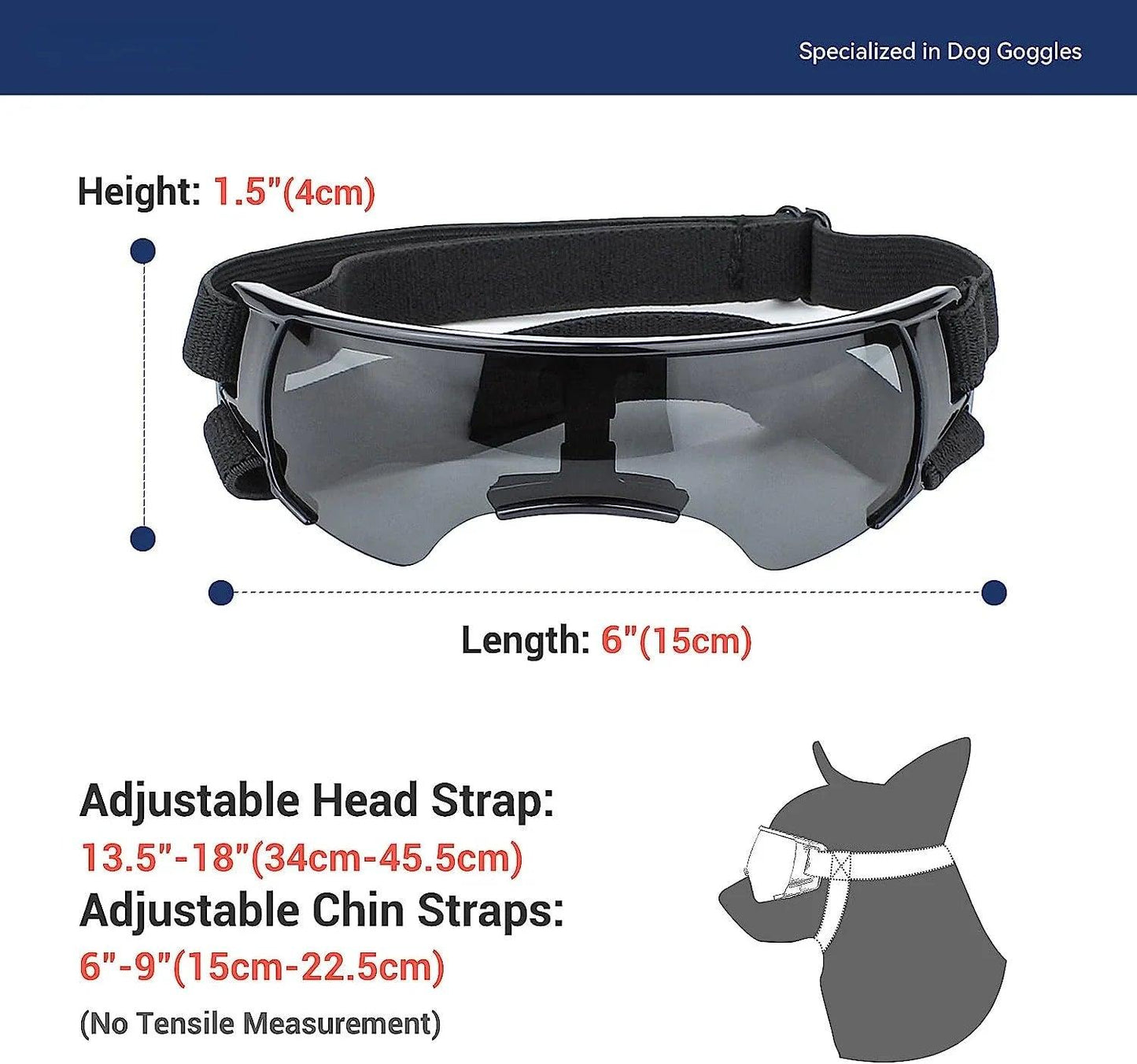 UV Dog Sunglasses for Small Breeds