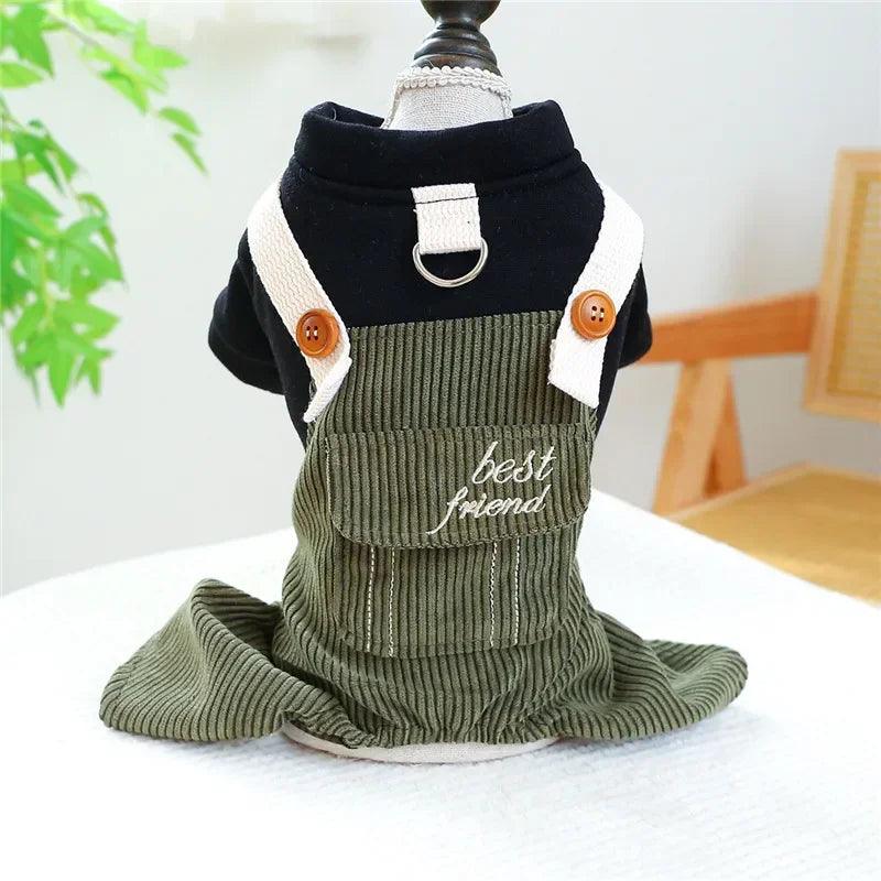 Corduroy Pet Jumpsuit Overalls