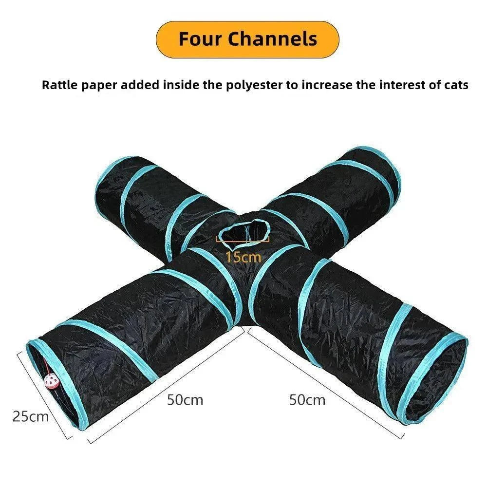 Foldable Cat Play TunnelDescription:
Let your cat explore a world of adventure with this foldable play tunnel! A fun, durable toy that offers endless entertainment and exercise for your fuRegal Pet PalaceRegal Pet PalaceFoldable Cat Play Tunnel
