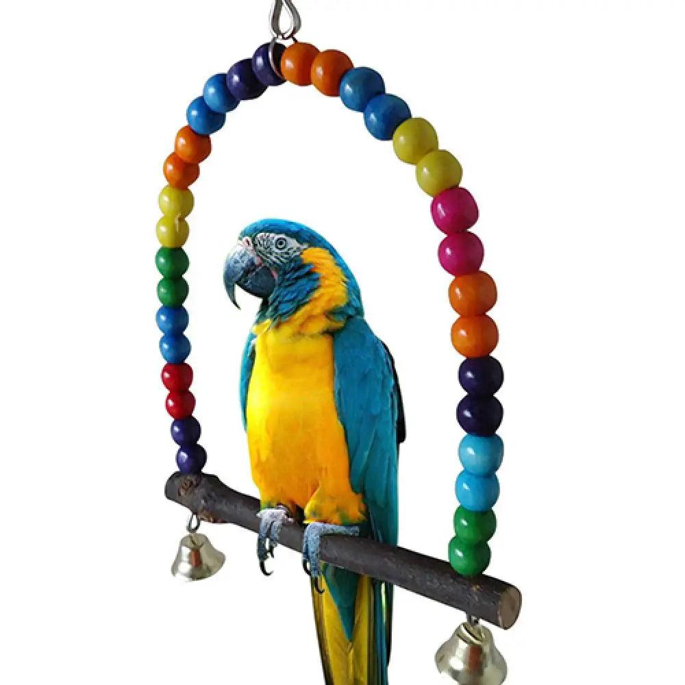 Cotton Ring Parrot Swing Toy