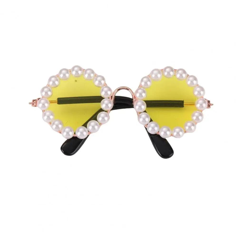 Elegant Pearl Pet Glasses