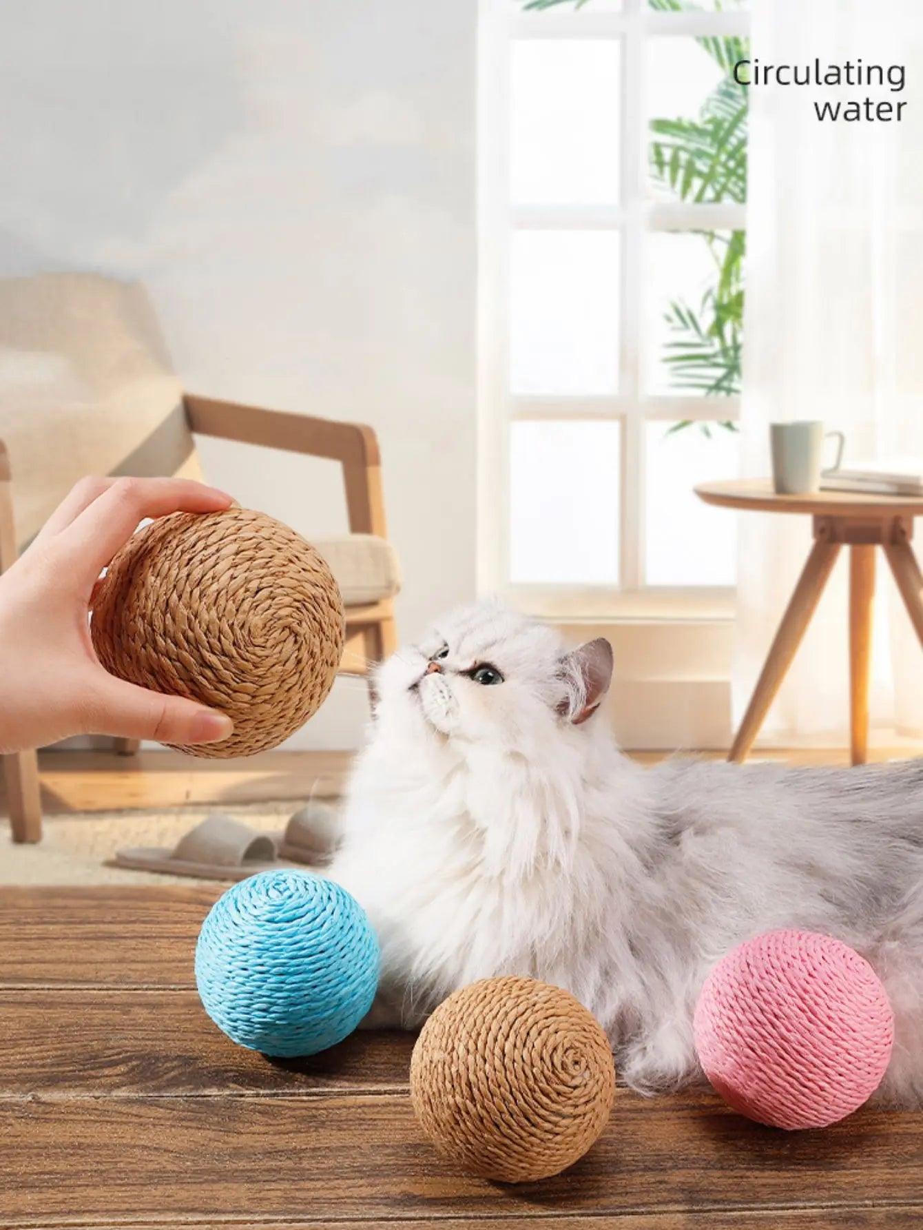 Interactive Sisal Cat Ball