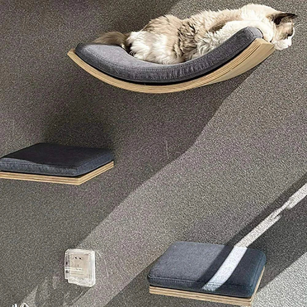 Wall Mounted Cat TreeDescription:
Give your cat the ultimate climbing adventure with this sleek wall-mounted cat tree. Perfect for active felines, it saves space and adds style while keRegal Pet PalaceRegal Pet PalaceWall Mounted Cat Tree