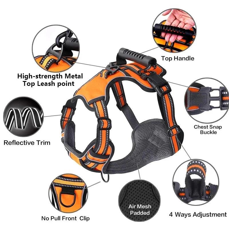 No-Pull Reflective Dog Harness
