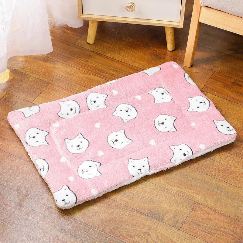 Cozy Flannel Cat Sleeping Mat