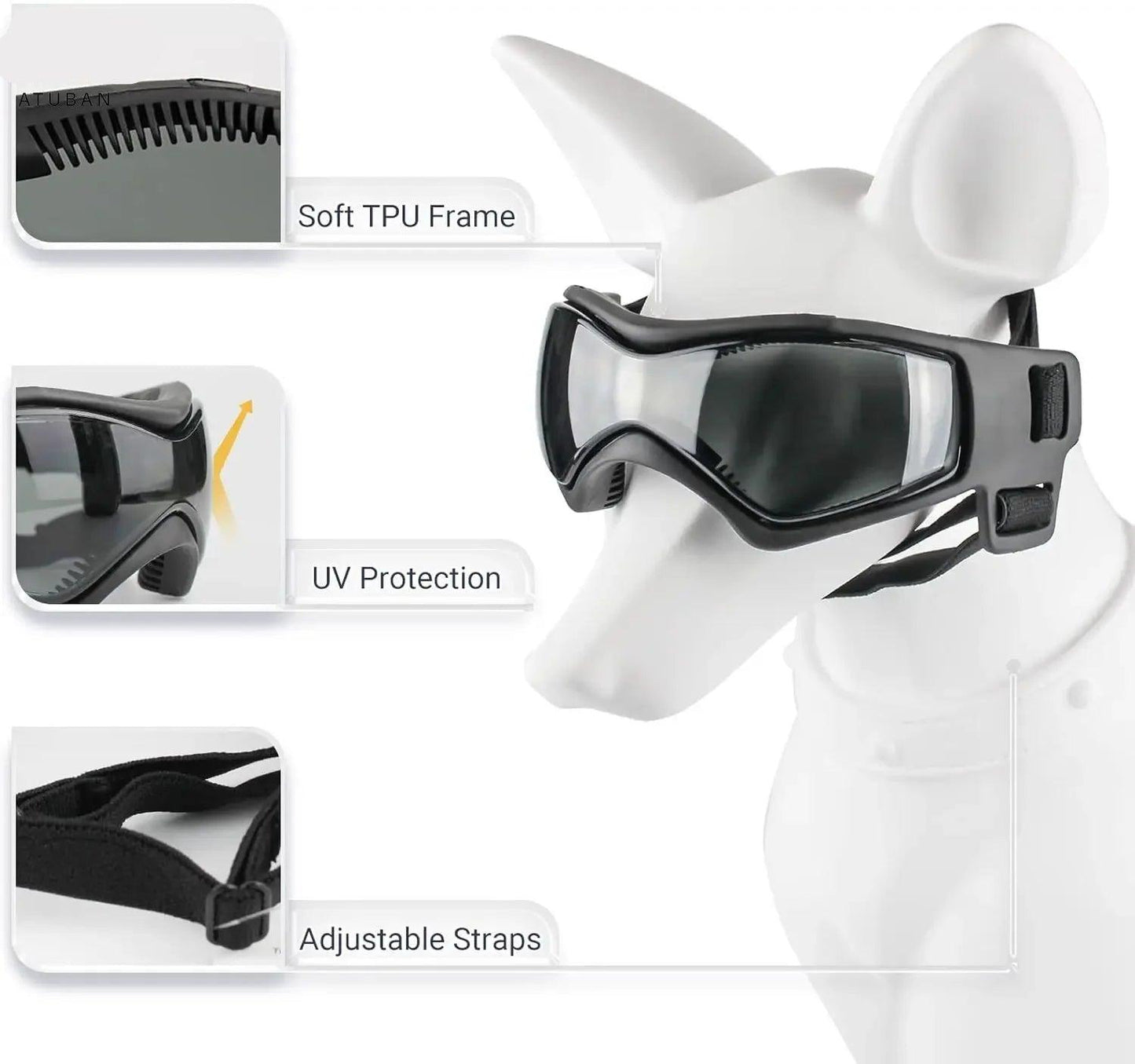 Dog Motorcycle Helmet & Goggles