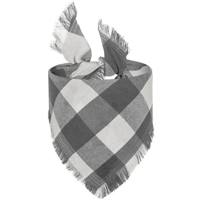 Plaid Dog Bandana Set