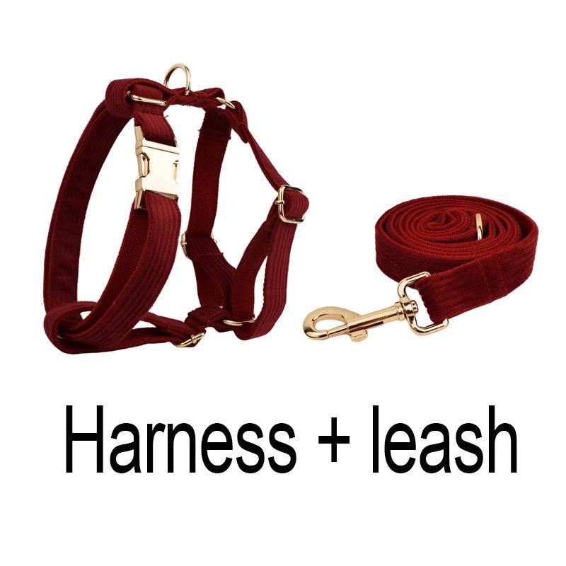 Wine Red Corduroy Dog Set