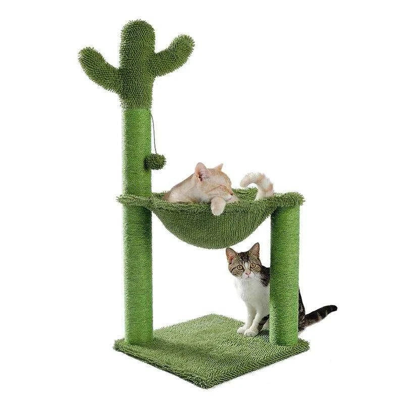 Cactus Cat Tree ToyDescription:
Your cat’s new favorite hangout! This playful cactus-themed cat tree features a scratching post, ball toy, and cozy mushroom condo—perfect for climbing,Regal Pet PalaceRegal Pet PalaceCactus Cat Tree