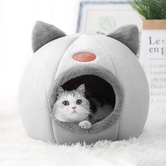 Cozy Winter Cat Cave