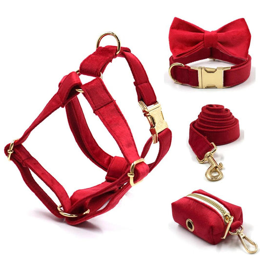 Luxurious Red Velvet Harness