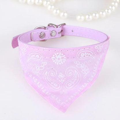 Adjustable Leather Dog Bandana