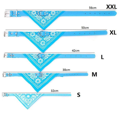 Adjustable Leather Dog Bandana