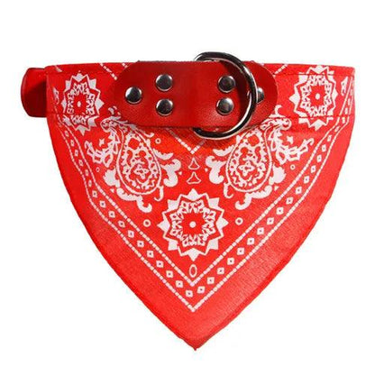Adjustable Leather Dog Bandana