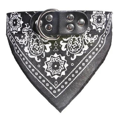 Adjustable Leather Dog Bandana
