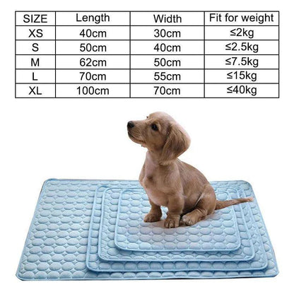 Cooling Summer Pet Bed MatDescription:

Keep your furry friends cool and comfortable this summer with this breathable, washable dog mat. Perfect for pets of all sizes, whether at home or on tRegal Pet PalaceRegal Pet PalaceCooling Summer
