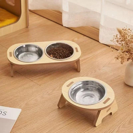 Adjustable Wooden Pet Bowls