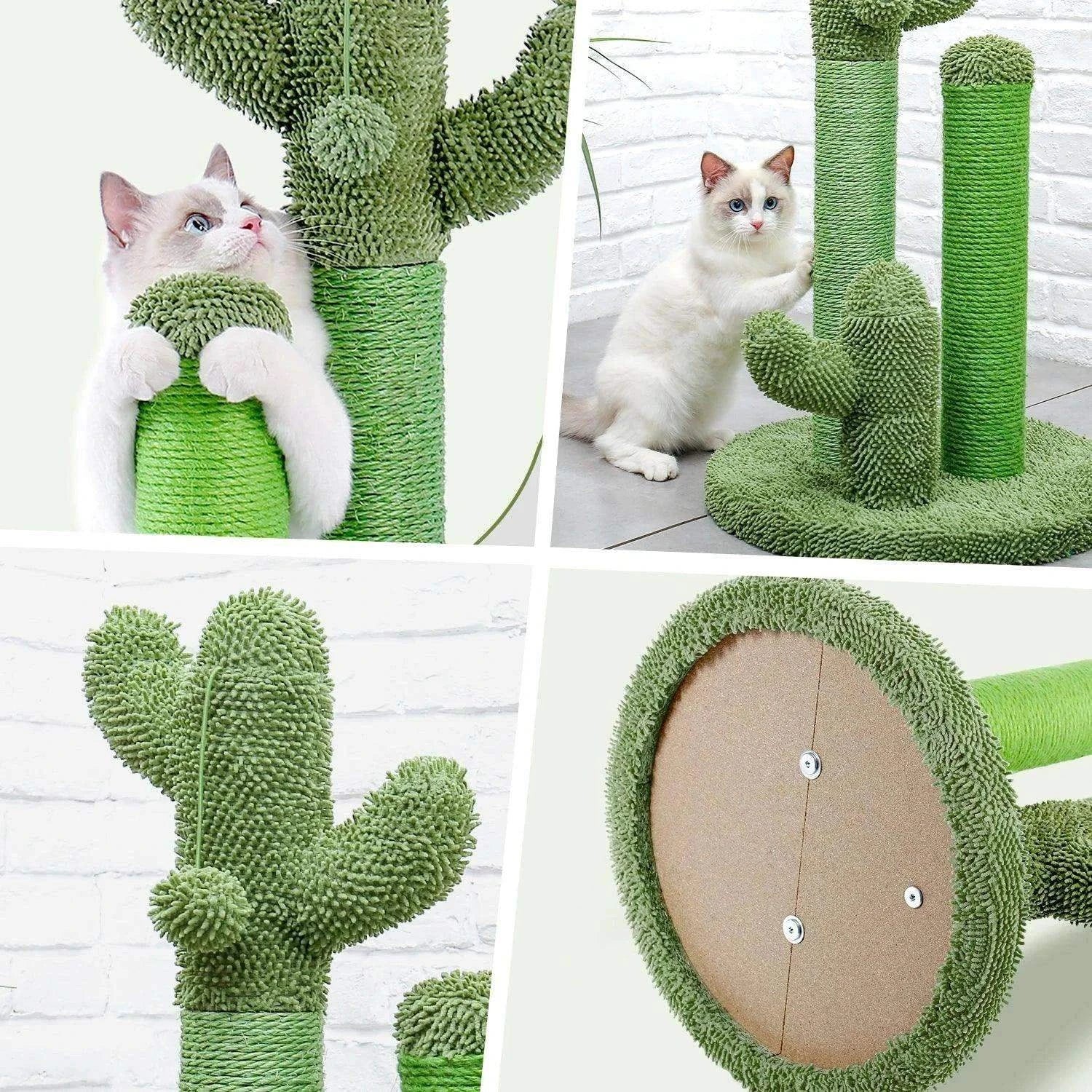Cactus Cat Scratcher PostDescription:
Transform your cat’s scratching routine into fun! This cactus-shaped cat scratcher features three scratching poles and a dangling interactive ball—perfeRegal Pet PalaceRegal Pet PalaceCactus Cat