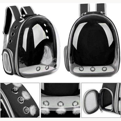 Space Capsule Pet BackpackDescription:

Turn heads while giving your pet a cozy, breathable travel experience. This transparent bubble backpack keeps them safe, stylish, and close on every adRegal Pet PalaceRegal Pet PalaceSpace Capsule