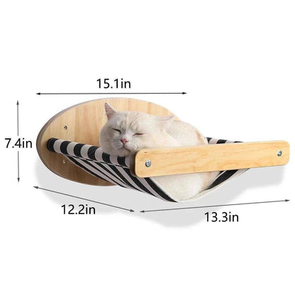 Wall-Mounted Cat Climbing ShelfDescription:

Elevate your cat’s playtime with this four-step wall-mounted stairway. Perfect for climbing, scratching, and resting, it transforms any wall into a verRegal Pet PalaceRegal Pet PalaceWall-Mounted Cat