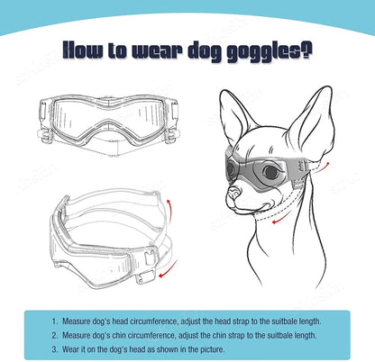 Adjustable UV Protection Dog Goggles