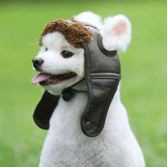 Warm Pilot Dog Hat