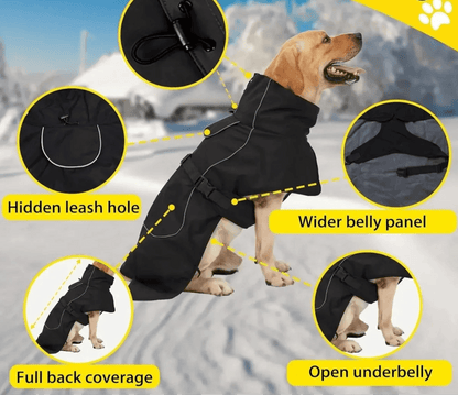 Waterproof Dog Jacket with Fleece