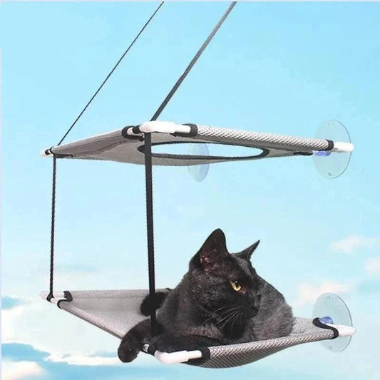 Double-Decker Cat Hammock BedDescription:

Give your cat the ultimate sunbathing spot with this double-decker hammock. Suction cup mounts securely to the window, offering a cozy space for loungiRegal Pet PalaceRegal Pet PalaceDouble-Decker Cat