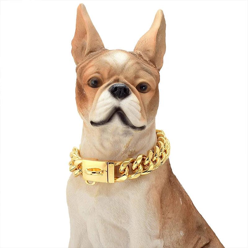 18K Gold Cuban Link Collar