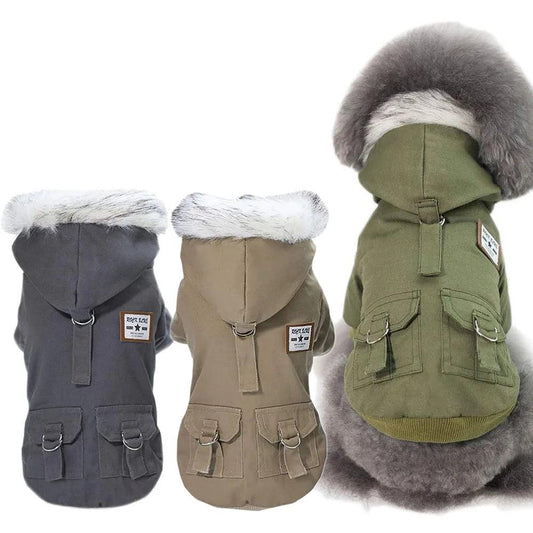 Thickened Winter Dog Military Coat