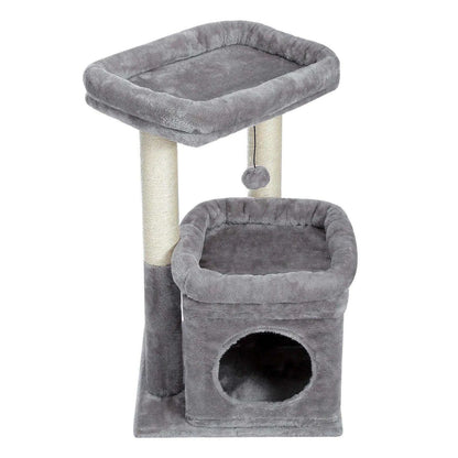 Cozy Cat Tower CondoDescription:

Give your cat the ultimate playground with this cozy cat tower! Featuring a private condo, sisal scratching posts, and a plush pom-pom for endless enteRegal Pet PalaceRegal Pet PalaceCozy Cat Tower