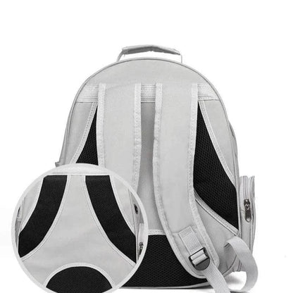 Transparent Cat Travel BackpackDescription:

Turn every outing into an adventure! This breathable, lightweight backpack gives your cat a panoramic view while keeping them safe and comfortable on tRegal Pet PalaceRegal Pet PalaceCat Travel Backpack
