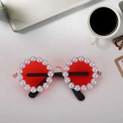 Elegant Pearl Pet Glasses