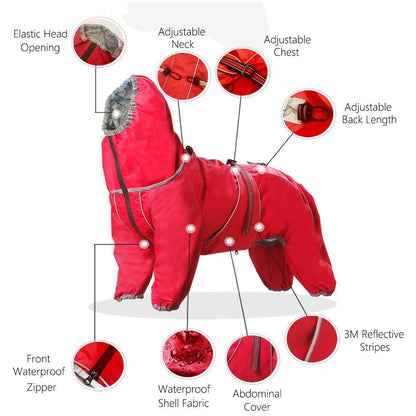 All-Weather Dog Raincoat Suit