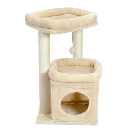 Cozy Cat Tower CondoDescription:

Give your cat the ultimate playground with this cozy cat tower! Featuring a private condo, sisal scratching posts, and a plush pom-pom for endless enteRegal Pet PalaceRegal Pet PalaceCozy Cat Tower