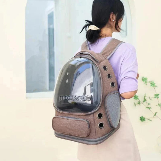 Transparent Foldable Pet CarrierDescription:

Travel with your furry friend in style! This breathable, foldable pet carrier keeps your pet comfortable and secure, whether you're on a road trip or aRegal Pet PalaceRegal Pet PalaceTransparent Foldable