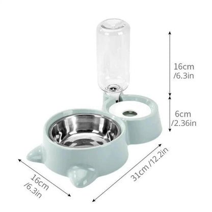 2-in-1 Cat Food & Water Bowl