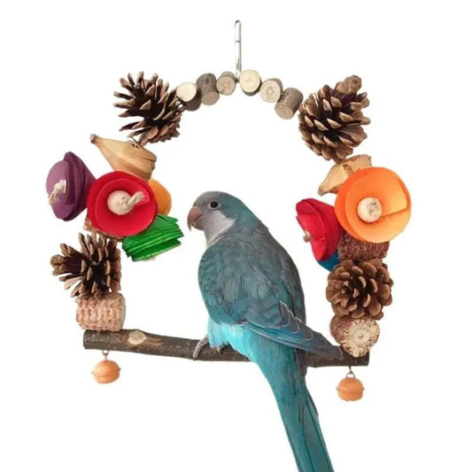 Colorful Bird Swing Stand