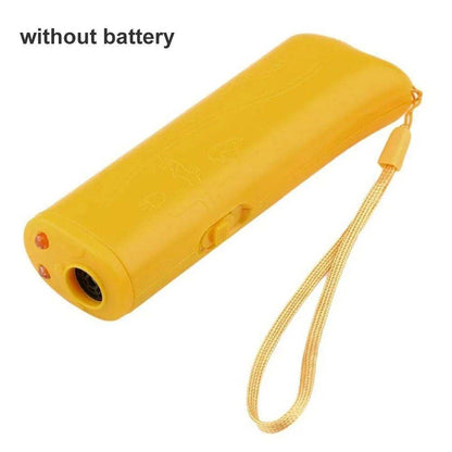 Ultrasonic Dog Repeller DeviceDescription:

 Stay safe from aggressive animals! This ultrasonic dog chaser uses sound and an LED flashlight to deter threats, making walks, jogs, and outdoor advenRegal Pet PalaceRegal Pet PalaceUltrasonic Dog Repeller