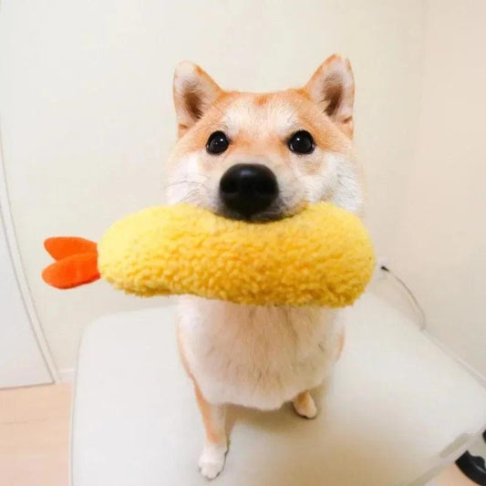Tempura Shrimp Plush Dog Toy