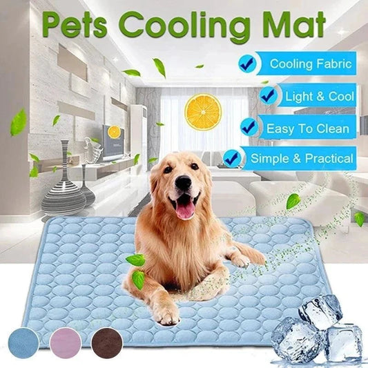 Cooling Summer Pet Bed MatDescription:

Keep your furry friends cool and comfortable this summer with this breathable, washable dog mat. Perfect for pets of all sizes, whether at home or on tRegal Pet PalaceRegal Pet PalaceCooling Summer