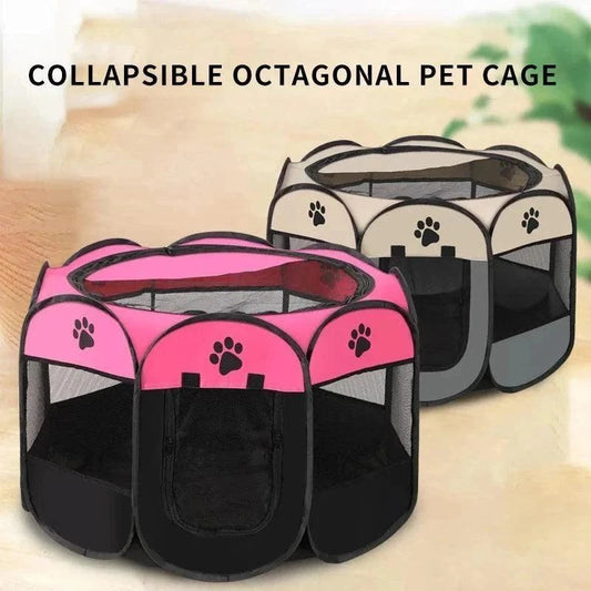 Foldable Octagonal Pet PlaypenDescription:

Give your pet a cozy, secure space! This foldable octagonal pet tent is perfect for play, rest, or as a safe maternity room for dogs and cats.

BenefitRegal Pet PalaceRegal Pet PalaceFoldable Octagonal